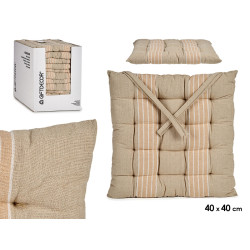 COJIN SILLA RAYAS CREMA
