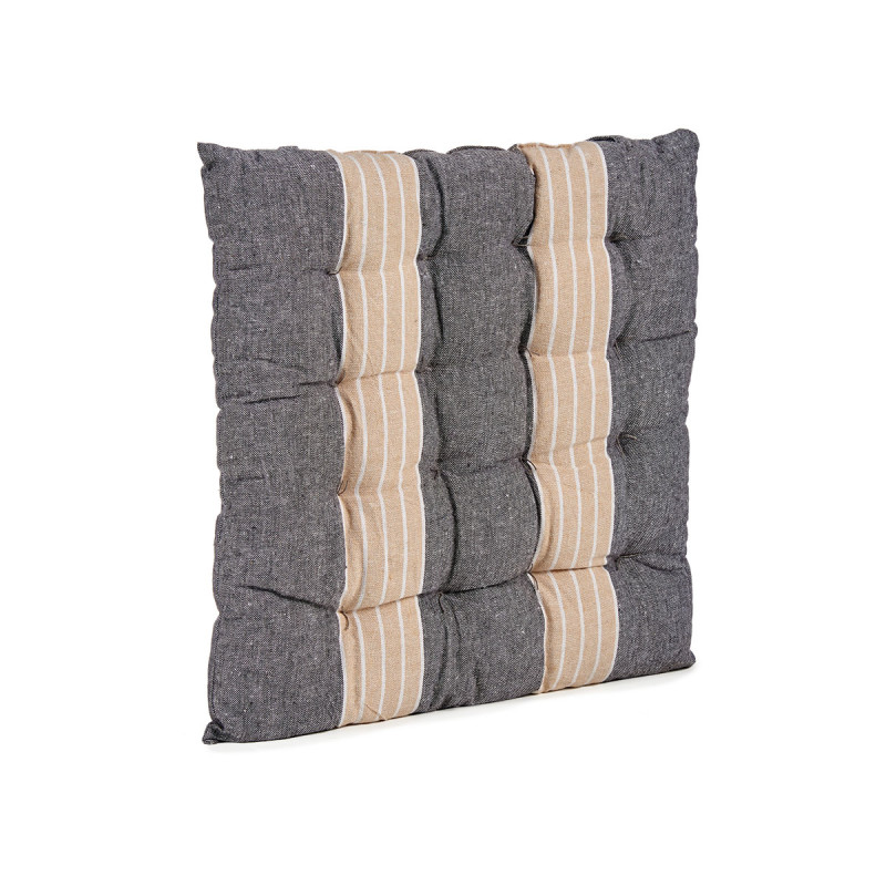 COUSSIN RAYURES GRIS FONCE