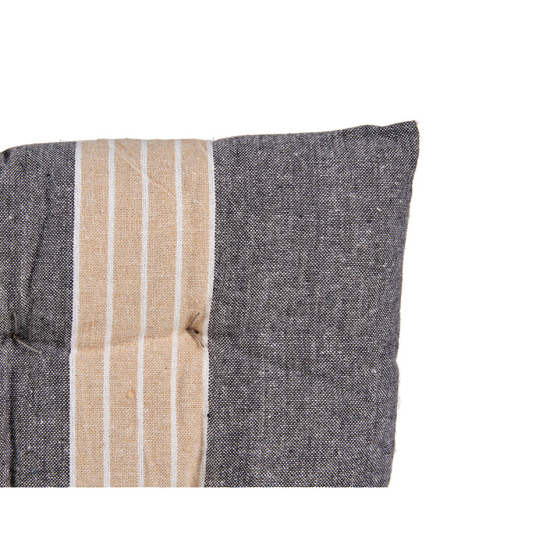COUSSIN RAYURES GRIS FONCE