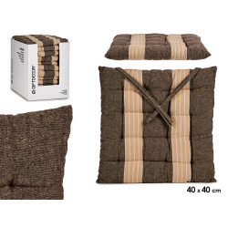 CUSCINO RIGHE MARRONE