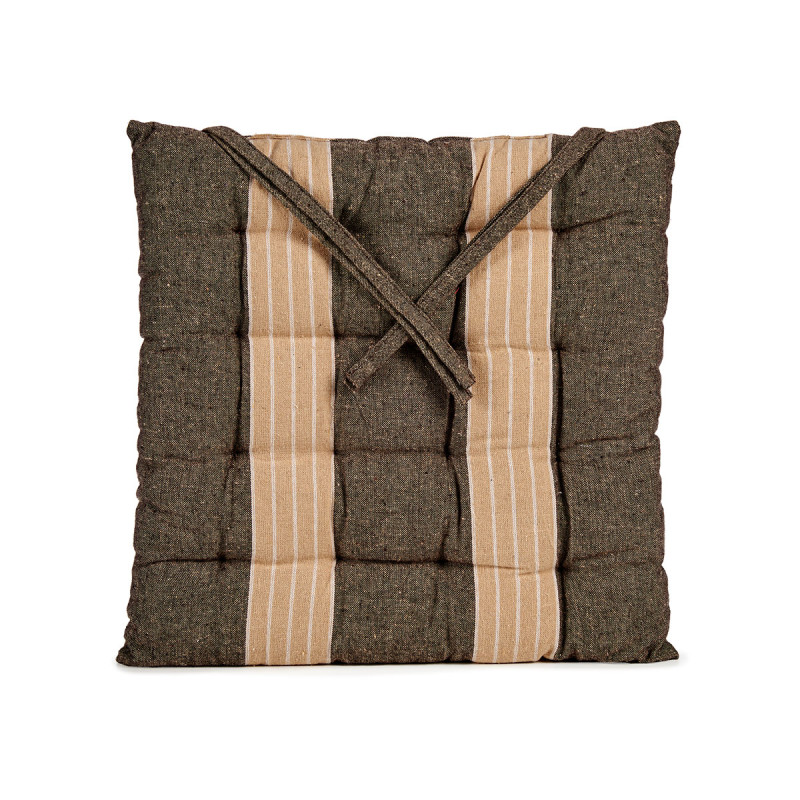 CUSCINO RIGHE MARRONE