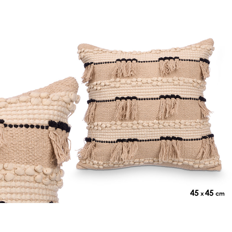 CUSCINO PAILLETTES BEIGE 45X45 CM
