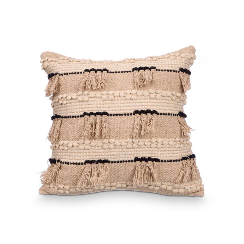 CUSHION SEQUINS BEIGE 45X45 CM