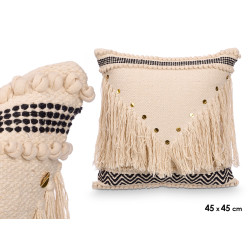 COUSSIN PAILLETTES NOIR 45X45 CM