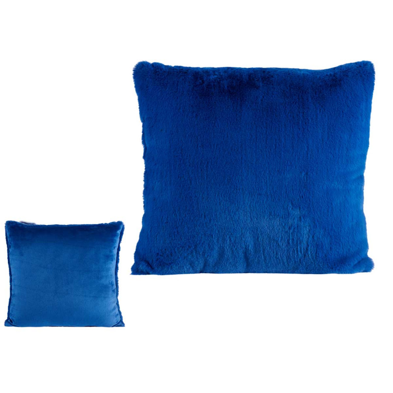 CUSCINO PELO CORTO BLU 40 CM