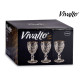 254ML DIAMOND SHAPE WATER GLASS WITH GOLD EDGE 