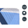 180X260 BLUE TRIANGLES REVERSIBLE BEDSPREAD