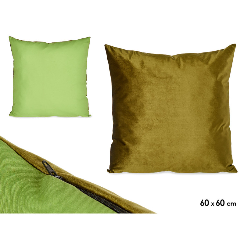 COJIN TERCIOPELO VERDE 60X60CM