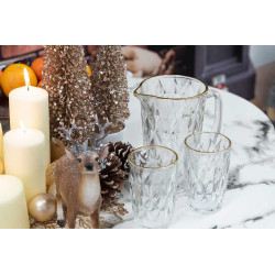CARAFFA ACQUA 1L DIAMANTE FILO ORO