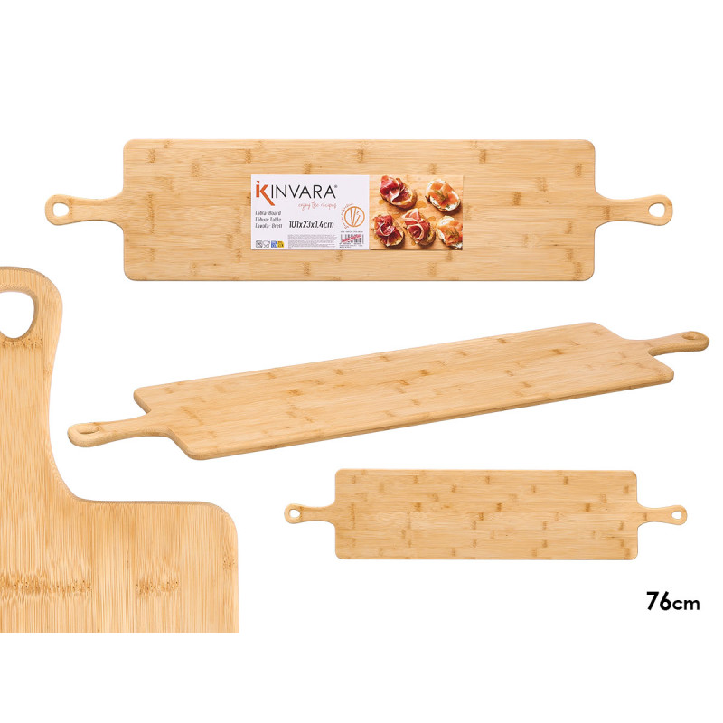 TAVOLA SERVIRE 2 MANIGLIE BAMBU