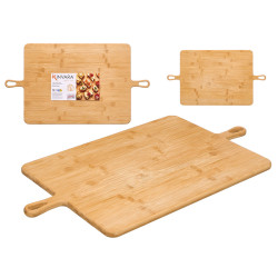 TABULEIRO SERVIR 2 PEGADORES BAMBU QUADRADO