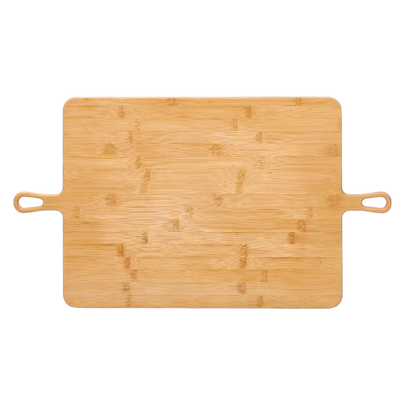 TAVOLA SERVIRE 2 MANIGLIE BAMBU QUADRATA