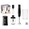SET BATIDORA ACCESORIOS NEGRA GRIS 1000W