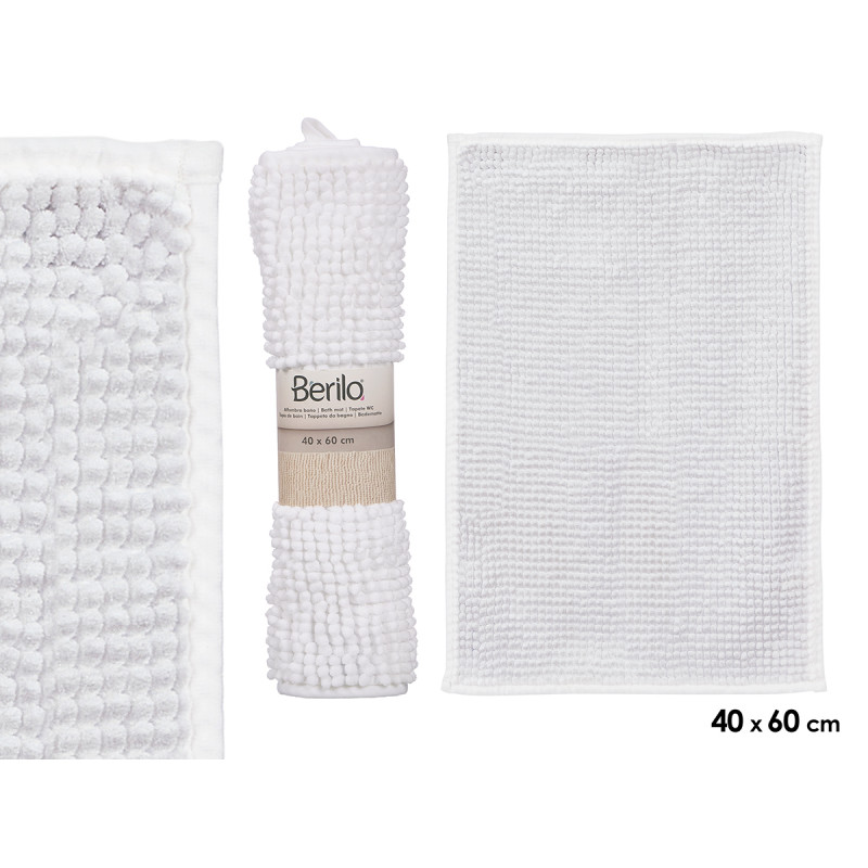 TAPPETO BAGNO BIANCO 40X60CM