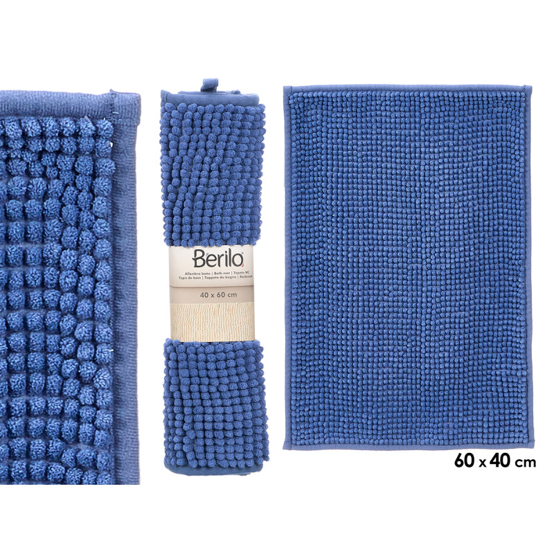 TAPIS BAIN BLEU MARINE 40X60CM