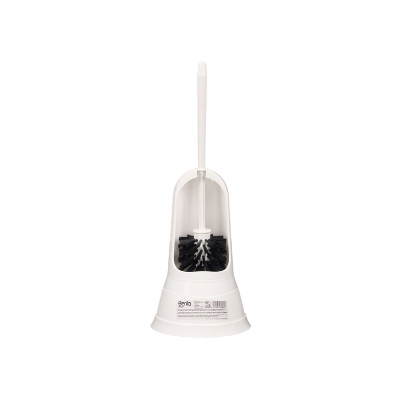 WHITE ROUND PLASTIC TOILET BRUSH