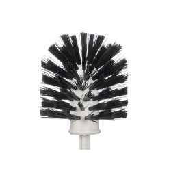 WHITE ROUND PLASTIC TOILET BRUSH