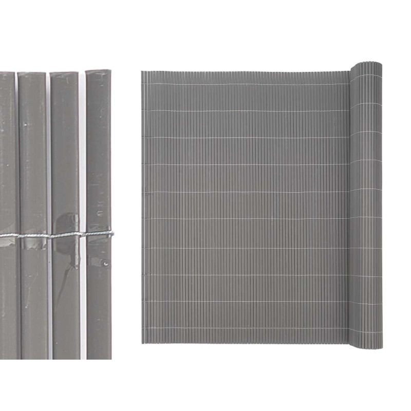 ROLLO CAÑIZO VALLA GRIS PVC