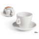 WIDE-MOUTH PORCELAIN COFFEE CUP SAUCER 220ML