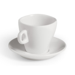 TAZA BOCA ANCHA PLATO CAFE PORCELANA 220ML