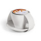 WIDE-MOUTH PORCELAIN COFFEE CUP SAUCER 220ML