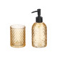 SET 2 DOSIFICADOR VASO 410ML BAÑO AMBAR DIAMANT