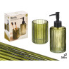 SET 2 DOSEADOR COPO 350ML BANHO VERDE RISCAS