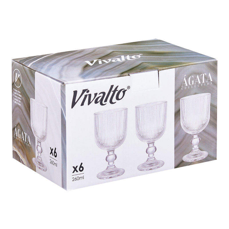 COPA TRANSPARENTE RAYAS 260ML