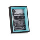 BLACK AND BLUE WOOD PHOTO HOLDER 10X15