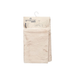 FABRIC RUG SHAGGY PILE 50X80 CM LIGHT BEIGE 