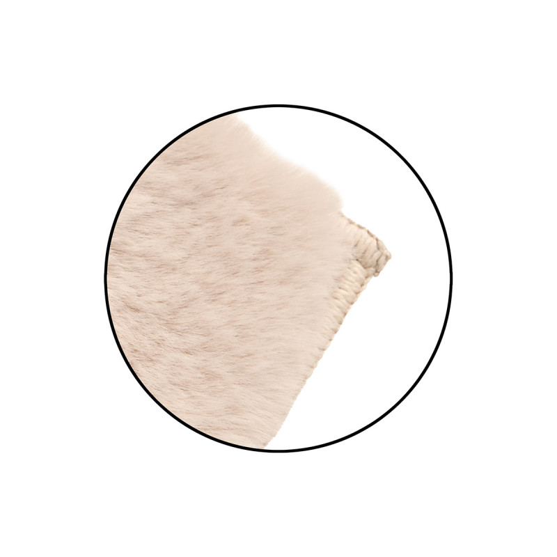 FABRIC RUG SHAGGY PILE 50X80 CM LIGHT BEIGE 