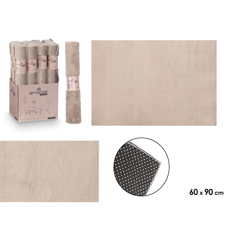 TAPPETO SOFT BEIGE SCURO 60X90CM