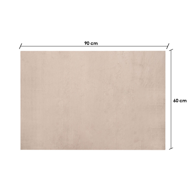 TAPIS SOFT BEIGE FONCÉ 60X90CM
