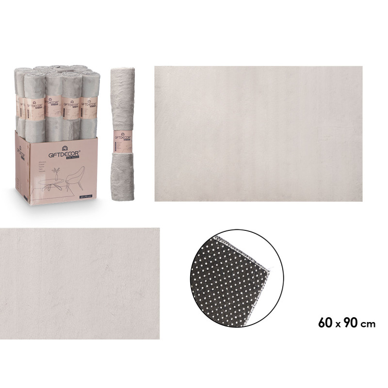SOFT RUG LIGHT GREY 60X90CM 