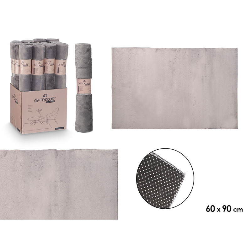 ALFOMBRA SOFT GRIS OSCURO 60X90CM