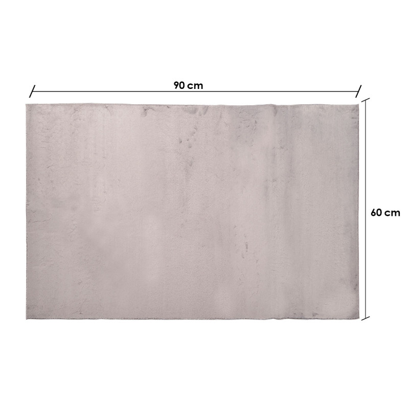 SOFT RUG DARK GREY 60X90CM