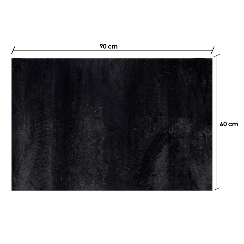TAPETE SOFT PRETO 60X90CM