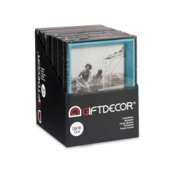 BLACK AND BLUE WOOD PHOTO HOLDER 13X18
