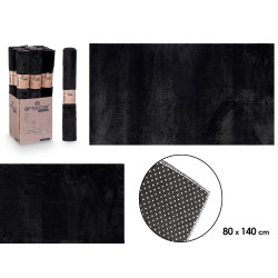 TAPPETO SOFT NERO 80X140CM