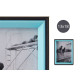 BLACK AND BLUE WOOD PHOTO HOLDER 13X18