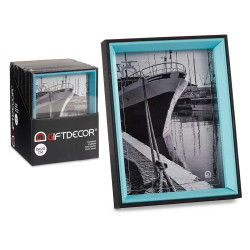 BLACK AND BLUE WOOD PHOTO HOLDER 15X20