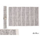 TAPPETO ARTIGIANALE 60X90CM QUADRI GRIGIO