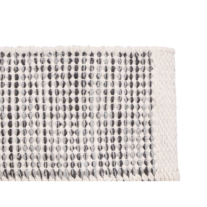 TAPIS ARTISANAL 60X90CM CARREAUX GRIS