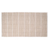 TAPETE ARTESANAL 80X140CM QUADRADOS BEGE