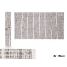HANDMADE RUG 80X140CM SQUARES GREY