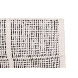 HANDMADE RUG 80X140CM SQUARES GREY