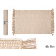 TAPPETO ARTIGIANALE 60X90CM BEIGE NATURALE