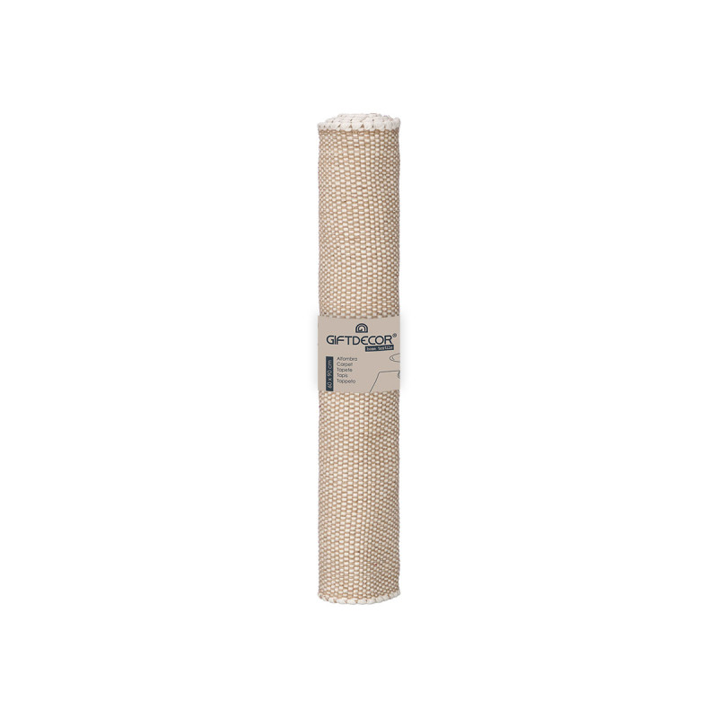 TAPPETO ARTIGIANALE 60X90CM BEIGE NATURALE