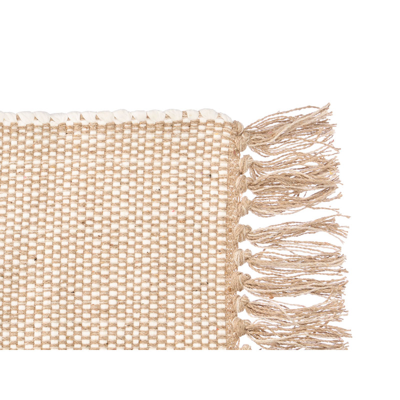 TAPPETO ARTIGIANALE 60X90CM BEIGE NATURALE