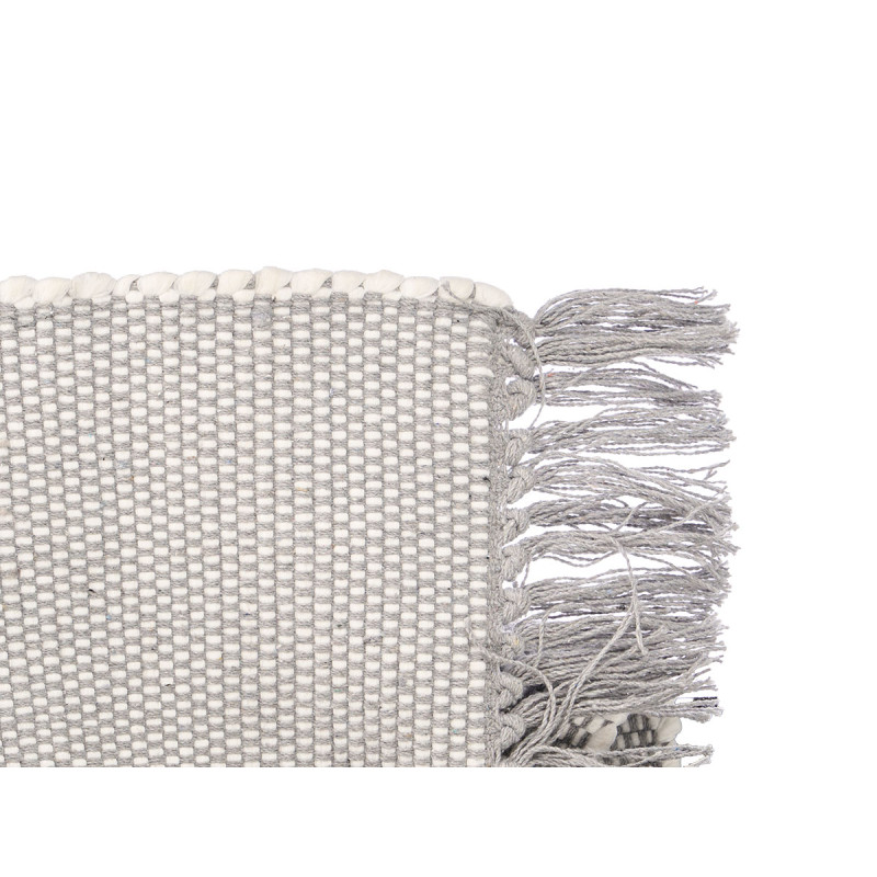 TAPPETO ARTIGIANALE 60X90CM GRIGIO CHIARO